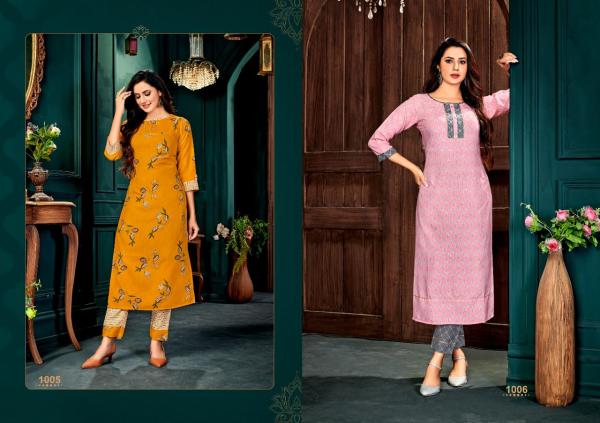 Poonam Tadap Rayon Fancy Kurti With Pant